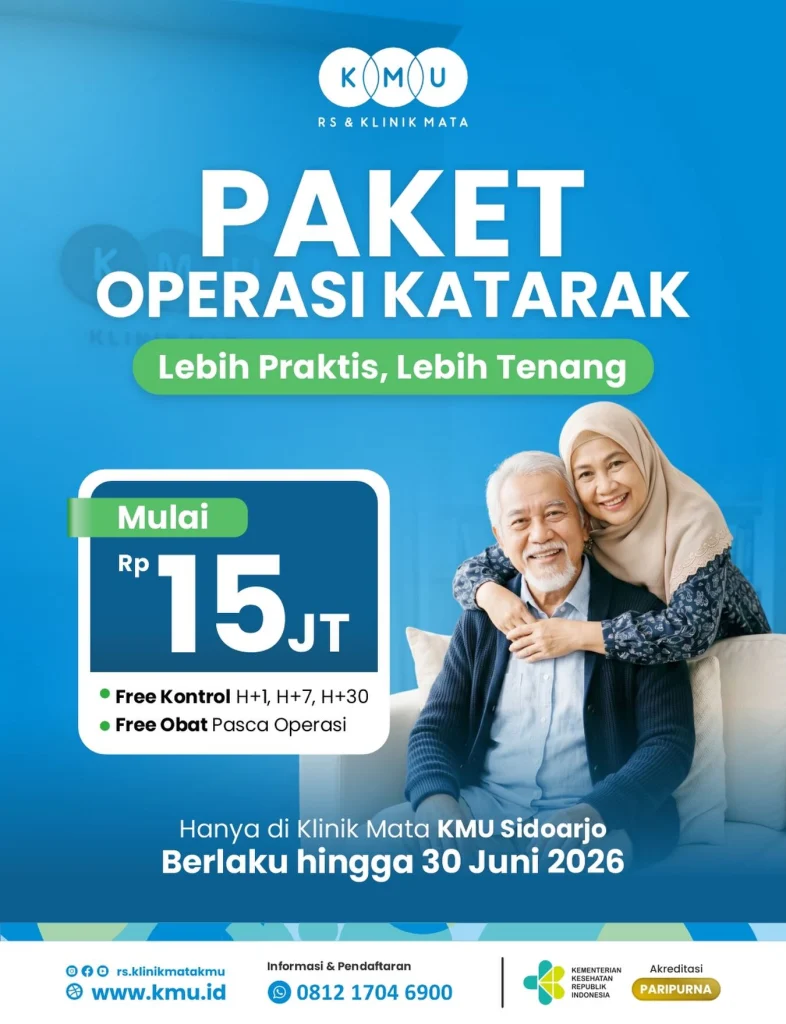 Promo Paket Operasi Katarak Mulai Rp15 Juta di Klinik Mata KMU Sidoarjo - Lebih Praktis